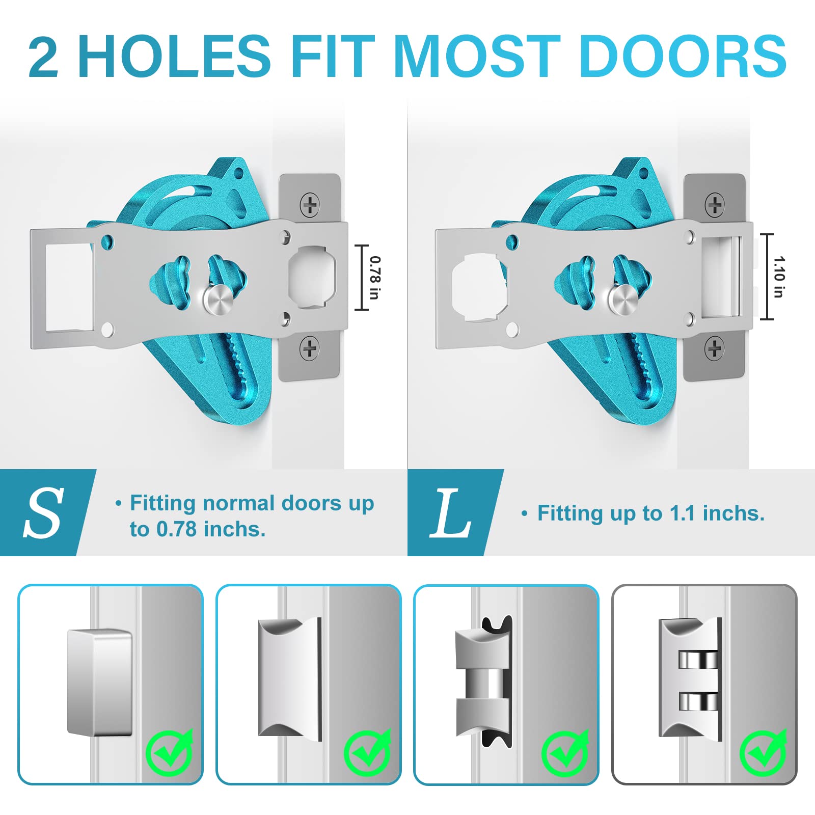 Travel Door Lock - Portable Metal Safety Lock for Hotels & Apartments | Secure Rooms from Inside