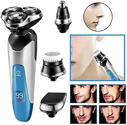 Electric Razor for Men - Waterproof Rotary Shaver with Beard Trimmer, Cordless USB Rechargeable, LED Display - Perfect for Travel, Gifts for Husband & Dad - Ideal for Home, Office and On-the-Go Shaving