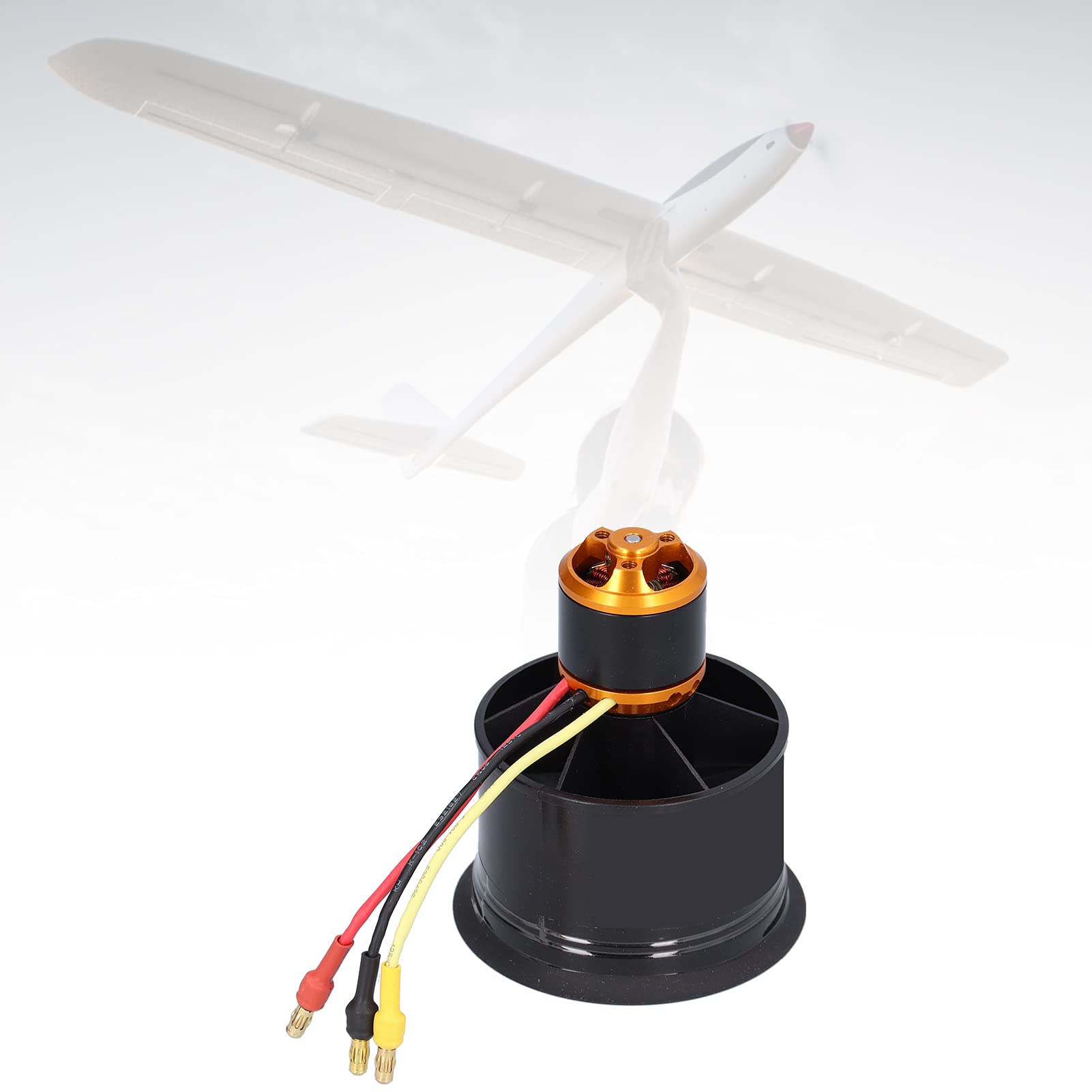 High-Performance Aluminum Alloy RC Ducted Fan - 12 Blade Brushless Motor Electric Fan for RC Airplanes (4600KV, Clockwise Rotation) | Perfect for Jet Models, DIY RC Projects & High-Speed Aircraft Upgrades