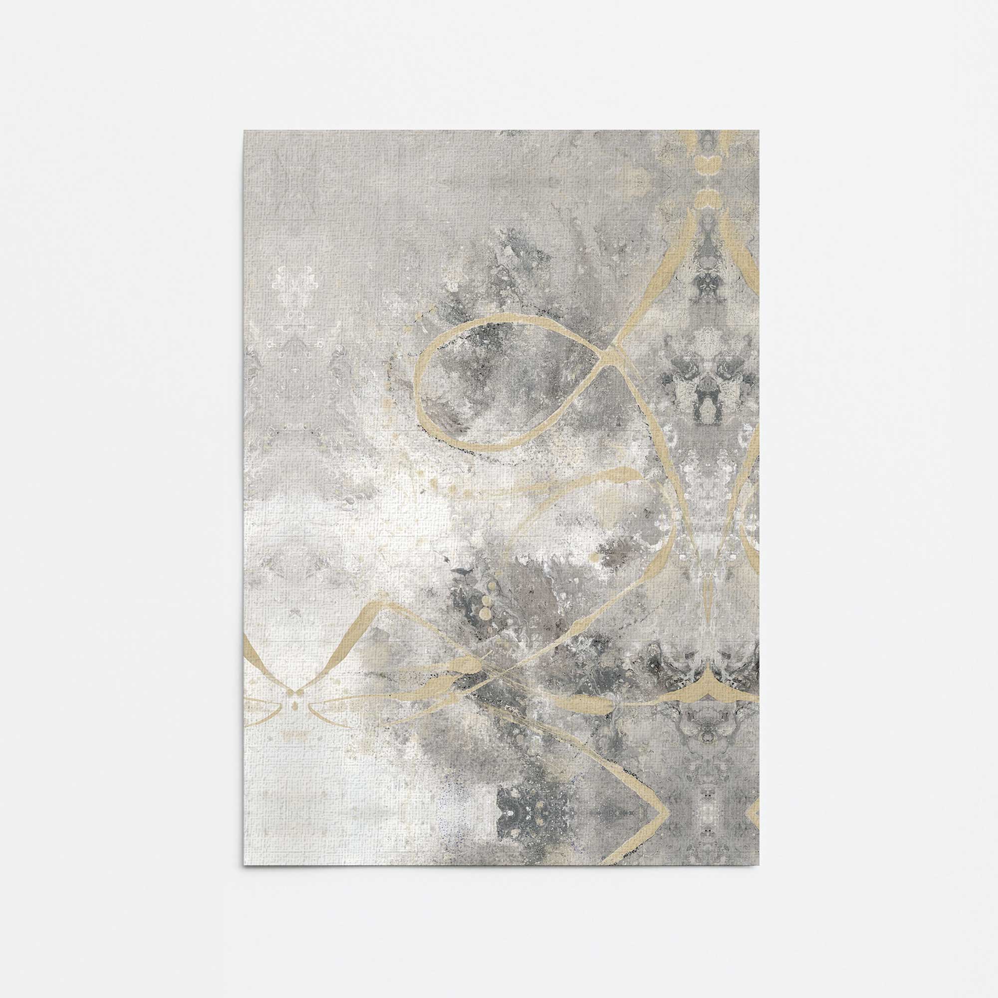 Gilded Whispers v3 Canvas Wall Art Print - Modern Abstract Painting for Living Room, Bedroom & Office Decor