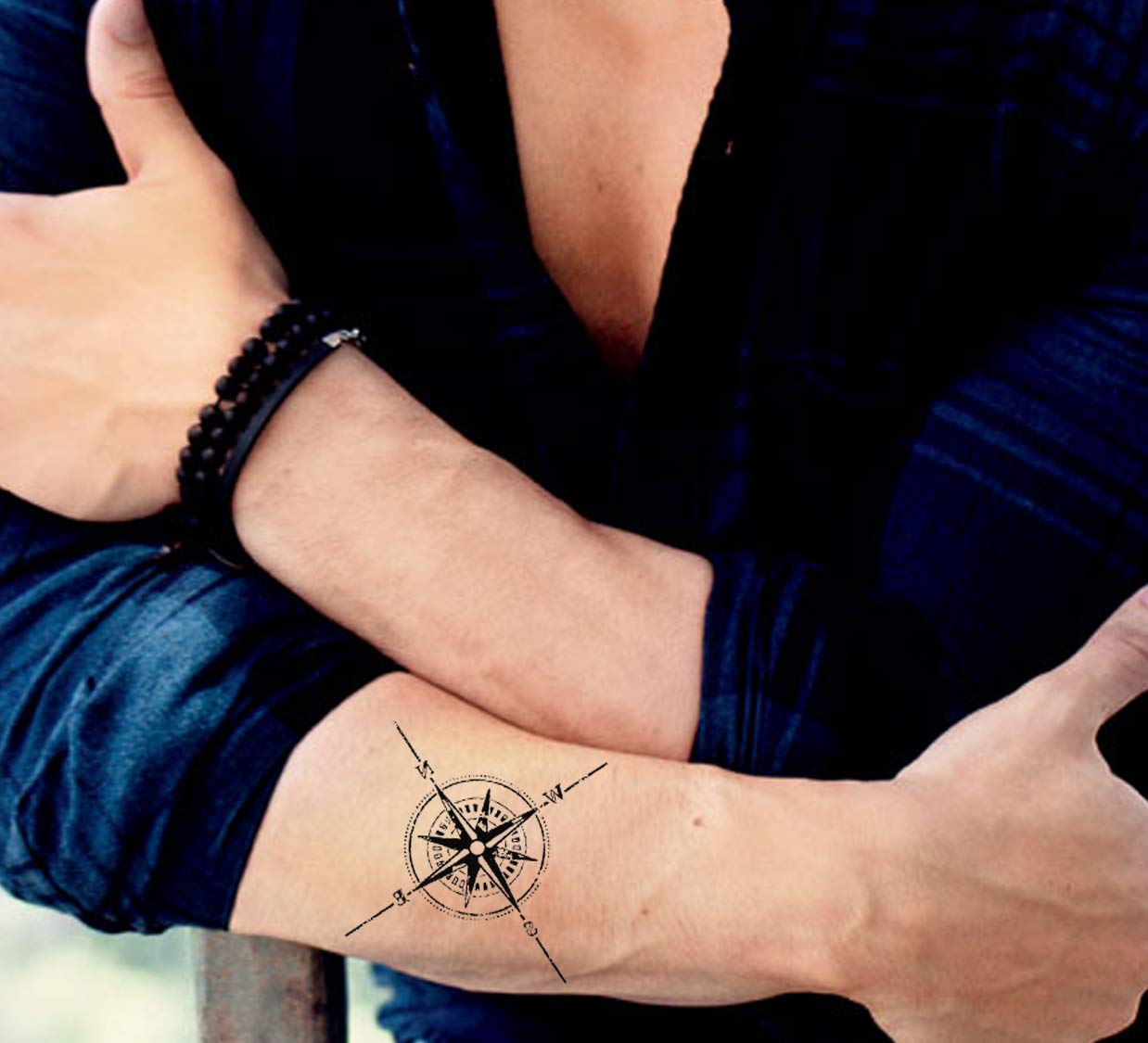 Waterproof Temporary Tattoo Stickers for Men & Women - 3D Realistic Flowers, Butterflies, Stars, Angels, Wolves & Armband Designs (60mm x 105mm) | Perfect for Parties, Festivals, Cosplay & Body Art