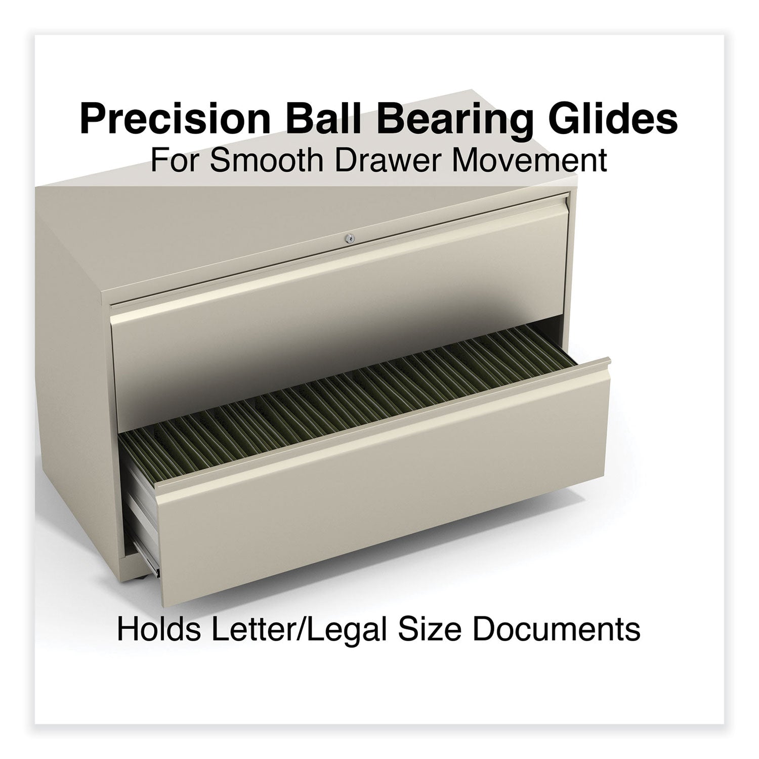 Alera® 2-Drawer Lateral File Cabinet - Legal/Letter Size - Putty Finish - 42