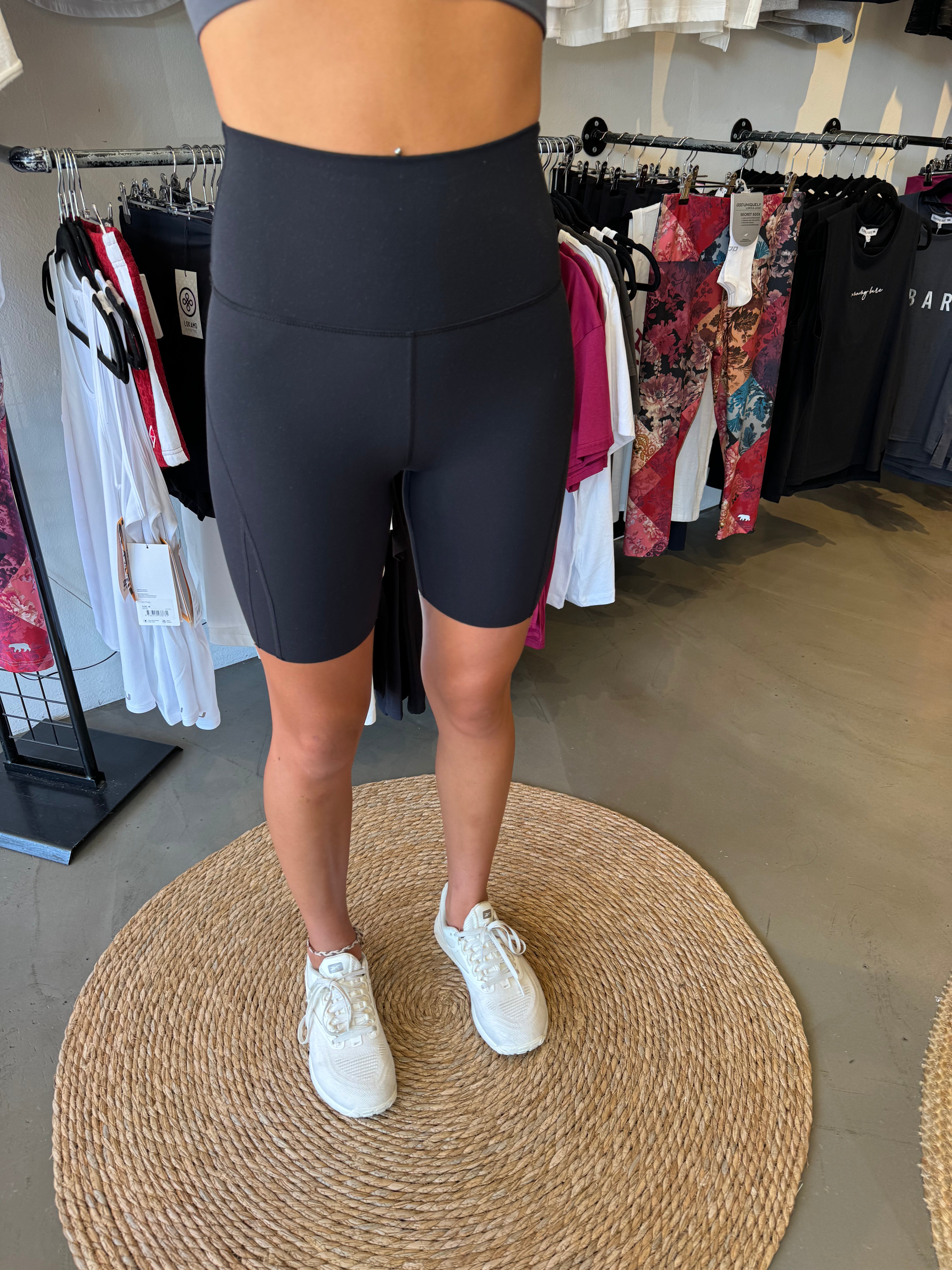 Flex Longline Pocket Bike Tight - Black | High Waist Yoga Leggings for Women | Perfect for Cycling, Running, Gym & Lounge Wear