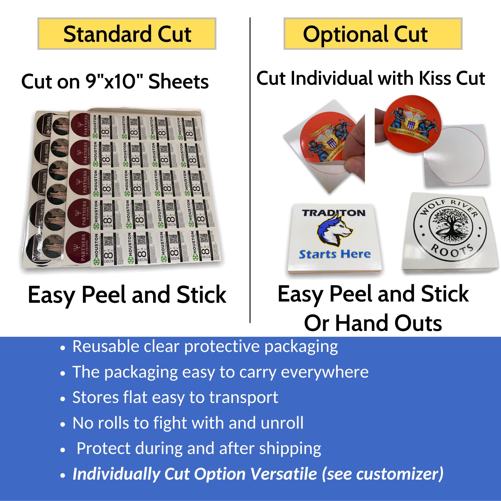 Custom Personalized Stickers & Labels - Waterproof, Dishwasher Safe Vinyl (2 in, 120 Pack) | Made in USA | Business Logo & Thank You Stickers for Packaging, Branding & Promotions