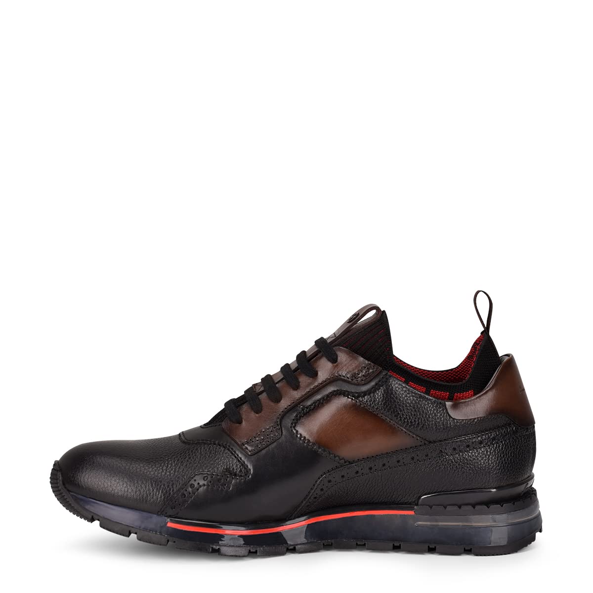 FRANCO CUADRA Men's Leather Sneakers - Premium Bovine Leather Lace-Up Shoes for Casual Wear, Walking & Everyday Comfort