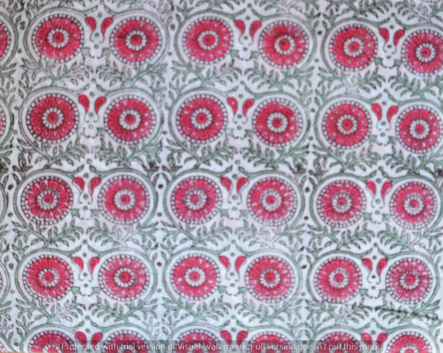 Printed Cotton Fabric by The Yard - Indian Summer Dress Material for Scarves, Cushions, Sofa Covers & Kurtis | 50 Yards | Perfect for DIY Fashion, Home Decor & Craft Projects