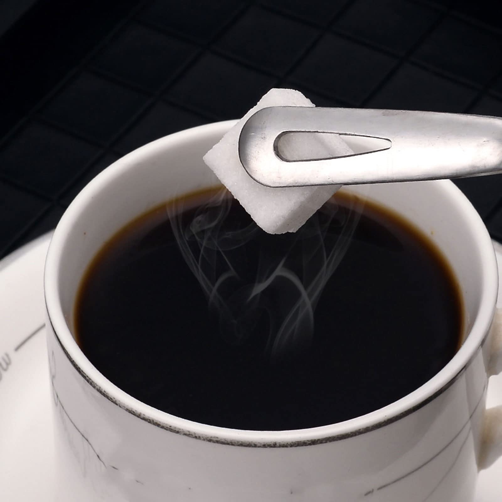 Stainless Steel Hair Removal Tweezers - Long Handle Coffee Sugar Clip for Kitchen, Bar & Salon Use | Perfect for Steak, Bread, Tea & Coffee Clips