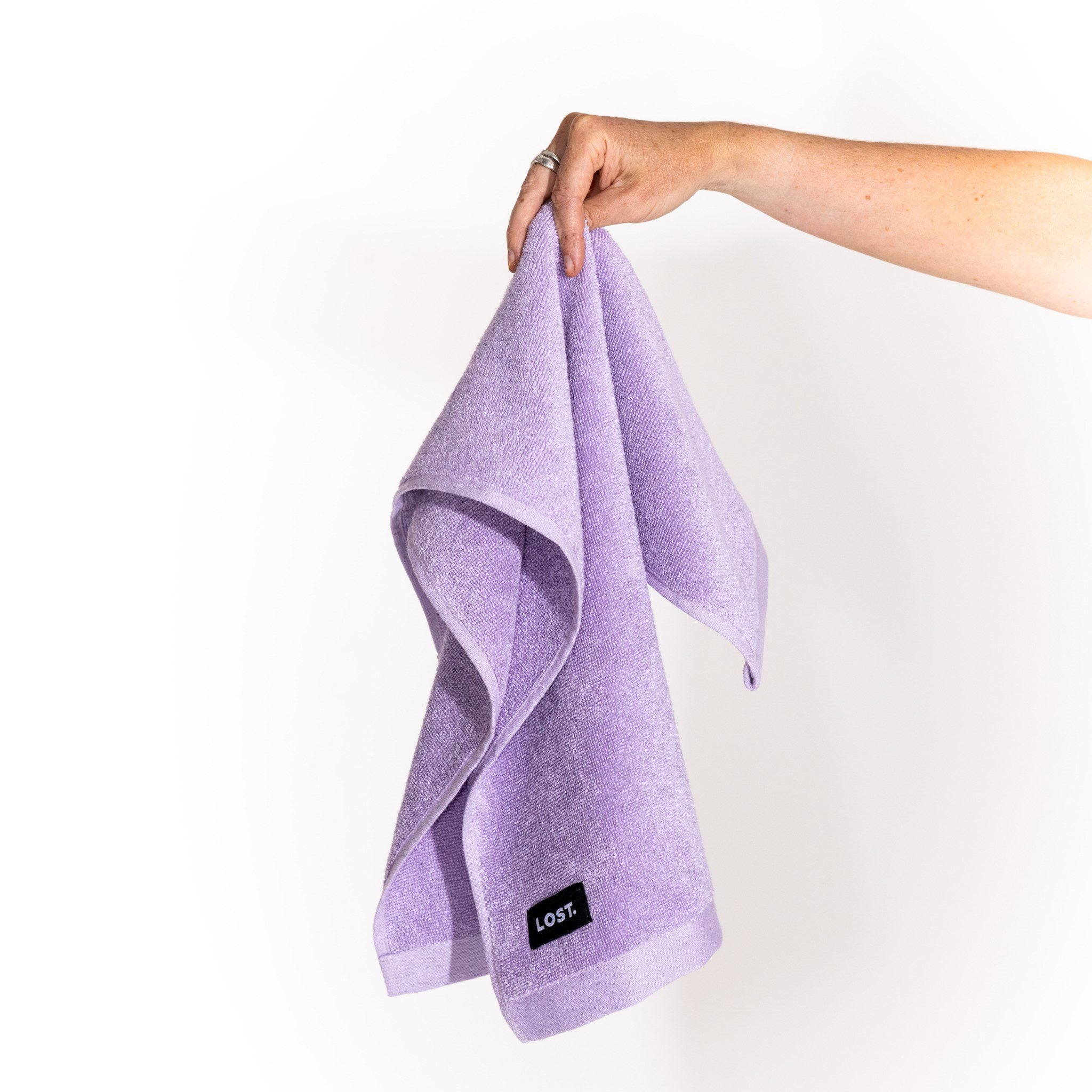 LOST TOWELS Premium Hand Towel Set - 16x28 Inches (40x70cm) Soft Absorbent Bath Towels - Light Purple (Lilac) for Kitchen, Bathroom & Gym - Ultra Soft Cotton Towels for Spa, Pool & Travel