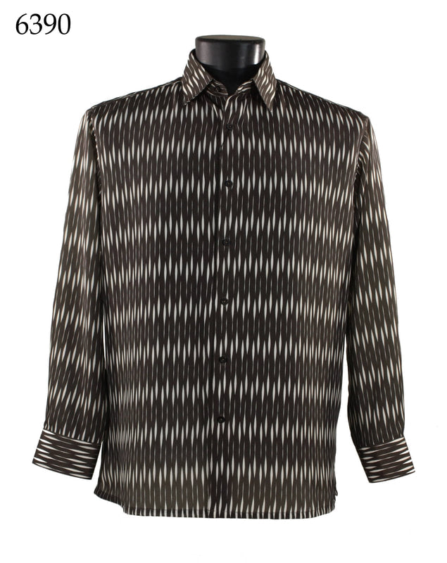 Bassiri Men's Long Sleeve Casual Shirt 6390 - Comfortable Button Down Work Shirt for Office, Business, and Daily Wear