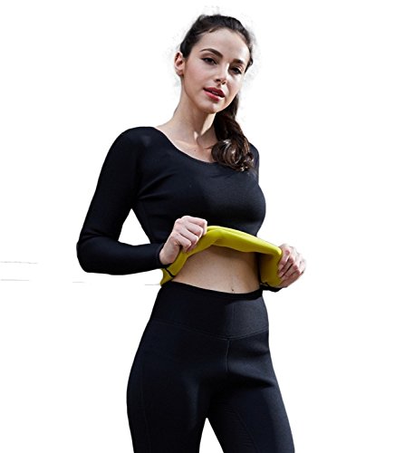 ValentinA Women's Long Sleeve Neoprene Thermal Shaper Sweatshirt - Sauna Slimming Shirt for Weight Loss & Tummy Control - Perfect for Workouts, Yoga & Postpartum Recovery
