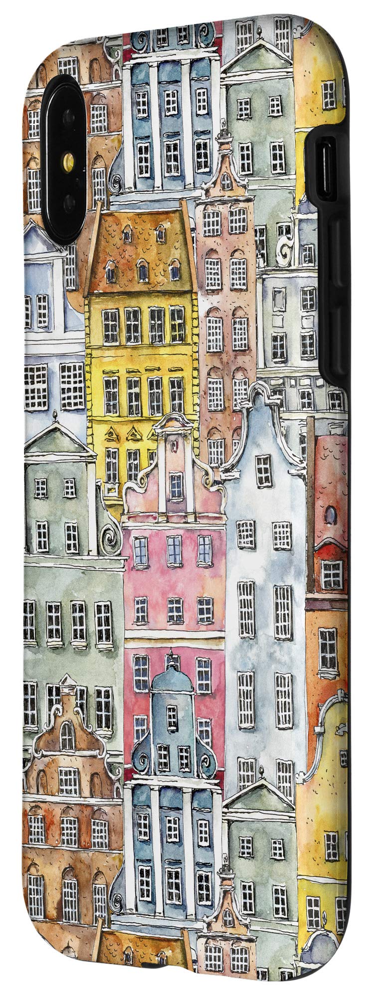 iPhone X/XS Amsterdam Dutch Houses Phone Case - Cute Protective Cover for Dutch Expats - Perfect for Travel & Daily Use