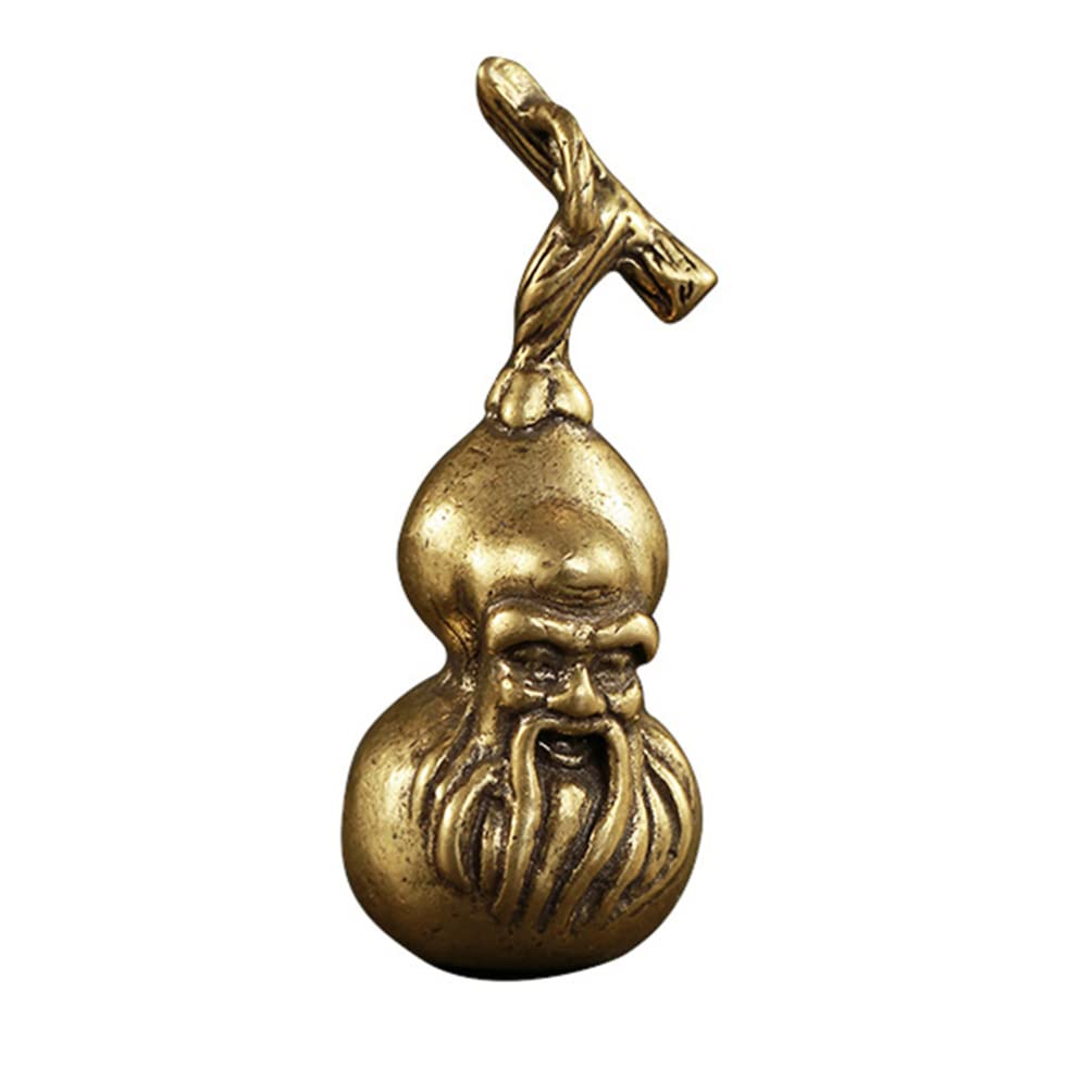Baluue Chinese Gourd Keychain - Calabash Pendant Charm for Car & Home Decor, Wealth Fortune Safety Success - Vintage Style Keyring for Office Desk, Purse & Gift Giving