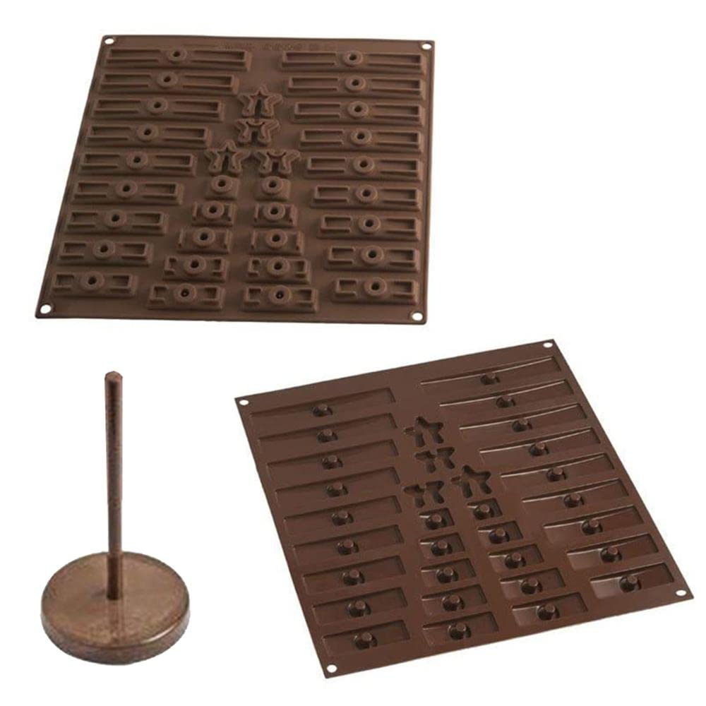 Silikomart 3D Tree Silicone Chocolate Mold Set - Easy to Use, Non-Stick, Reusable for Baking, Candy Making, Cake Decorating, and Holiday Treats