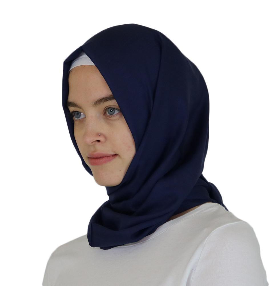 Aker Ince Premium Hijab Shawl Scarf - Soft Breathable Muslim Headscarf Wrap - Navy Blue #321 - Perfect for Daily Wear, Prayer, and Special Occasions
