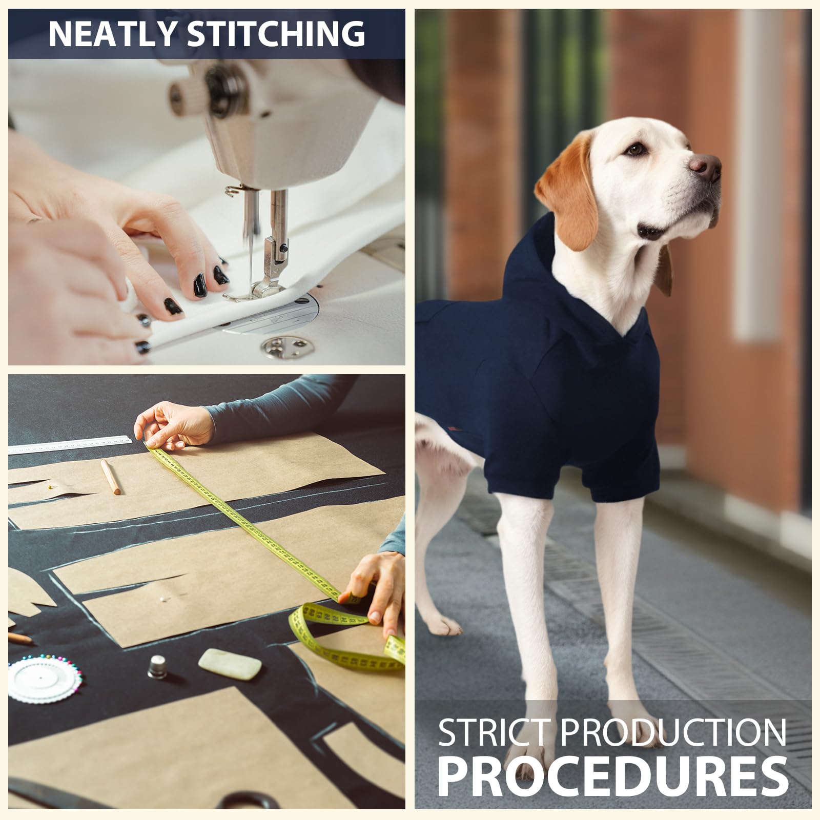 Premium Soft Cotton Dog Hoodie with Leash Hole & Pocket - Cozy Puppy Sweater for Small Medium Large Dogs (XX-Large, Navy Blue) - Perfect for Winter Walks & Outdoor Adventures
