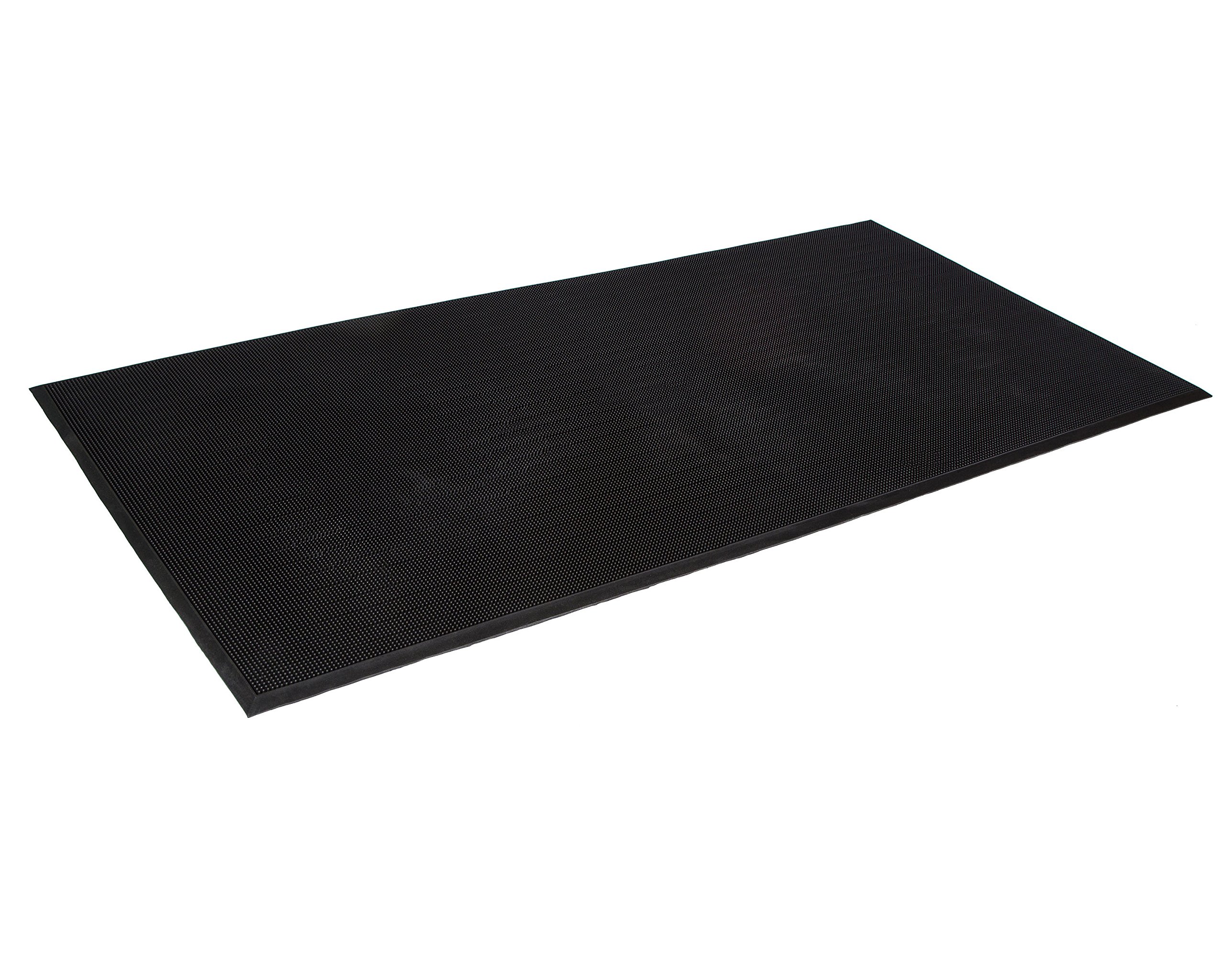 Crown MASR42BK Black Rubber Fingertip Scraper Mat - 24