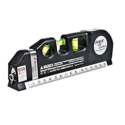 KARTCITY Multipurpose Laser Level - 360° Horizontal & Vertical Alignment with Bubble Vials & Measuring Tape - Perfect for Construction, DIY Projects, and Home Renovations