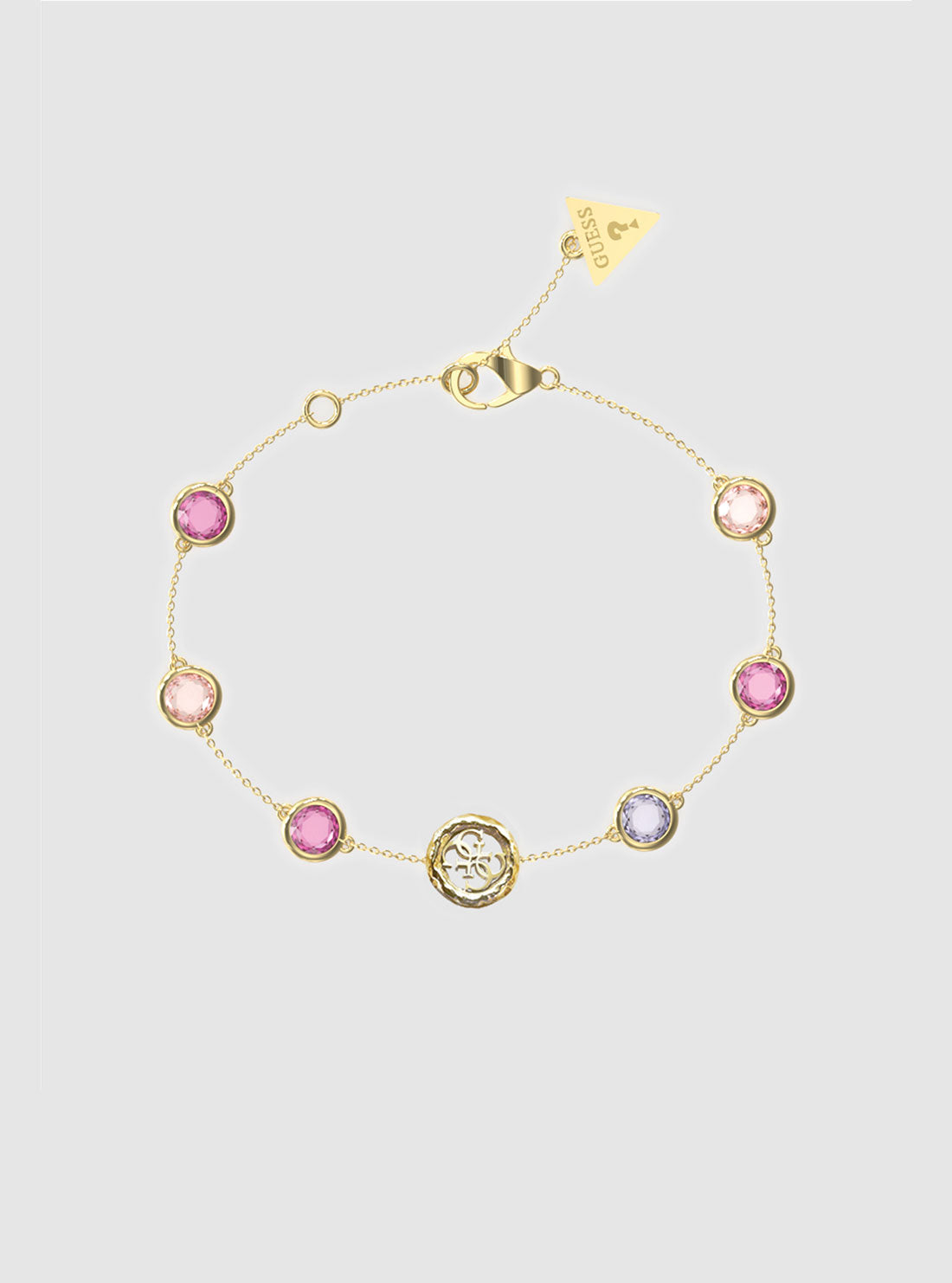 18K Gold Pink Crystal Bracelet for Women - Elegant & Sparkling Fashion Jewelry Gift for Birthday, Anniversary & Special Occasions