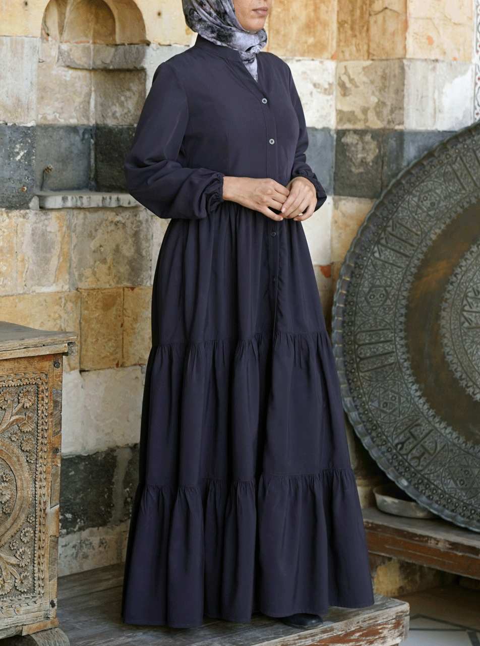 Elegant Ruffled Button-Down Maxi Dress for Women - Flowy Summer Beach Dress for Vacations, Weddings & Date Nights