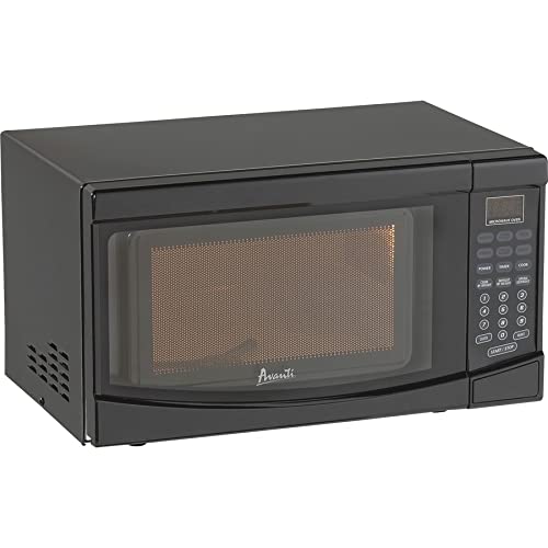 Avanti AVAMO7192TB 0.7 Cu Ft Compact Microwave Oven - Black Countertop Microwave for Small Kitchen, Dorm Room & Office - Perfect for Reheating Meals & Quick Cooking