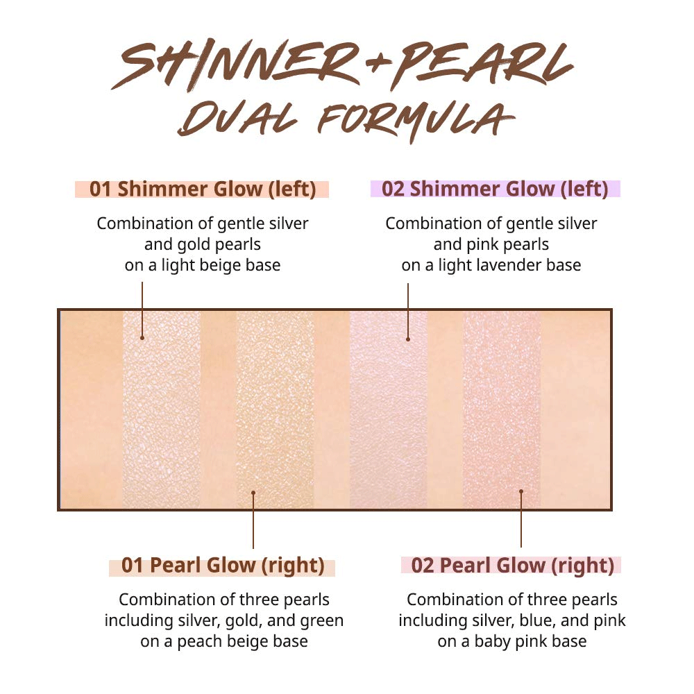 CLIO Prism Highlighter Duo - 2 Color Face Highlighter Palette for Cheekbones & Eyes | Natural Glow Makeup for Daily Wear & Special Occasions
