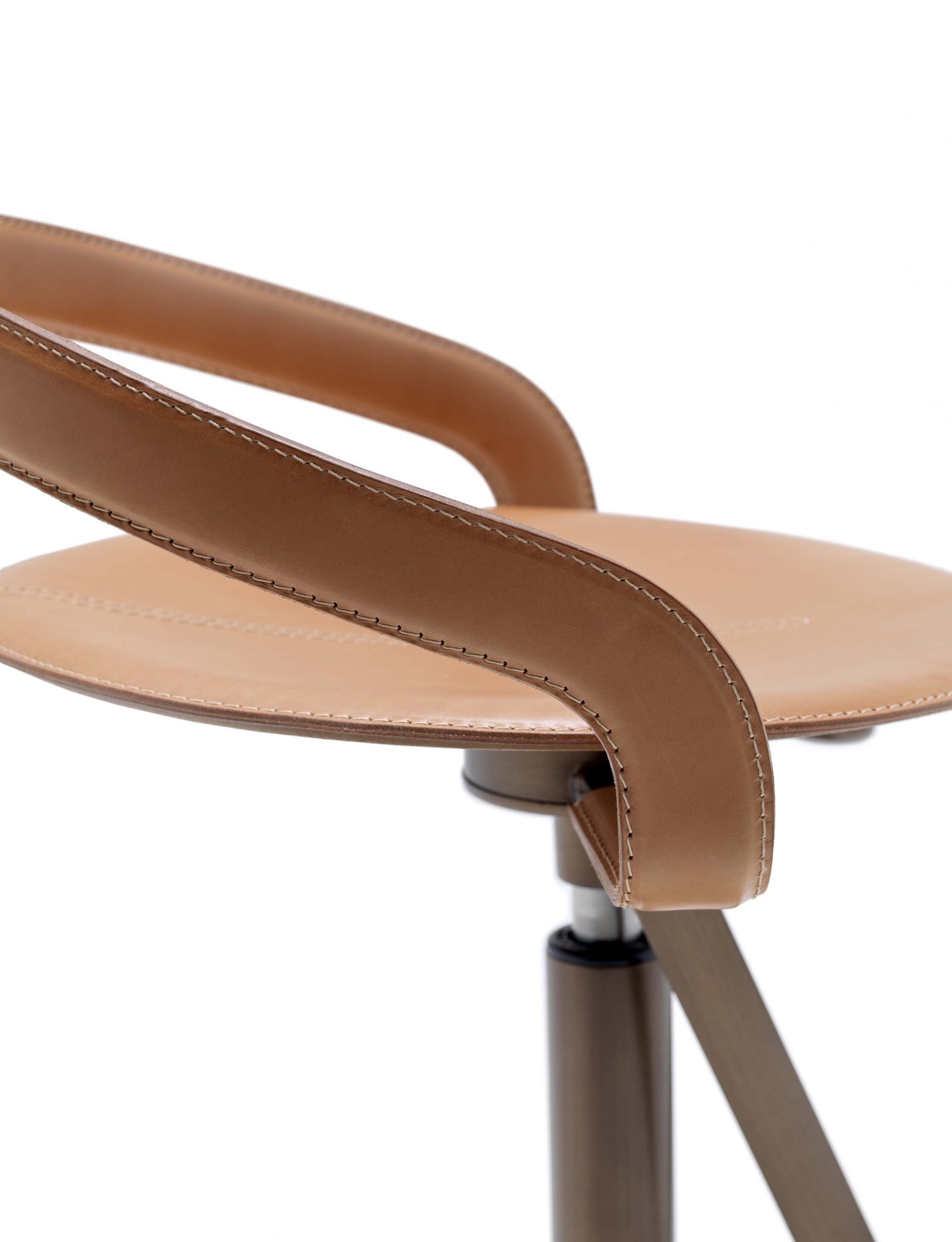 Fasem Cayman Bar BT Stool - Modern Adjustable Bar Stool with Backrest for Kitchen Island, Home Bar & Restaurant - Durable Metal Frame & Comfortable PU Seat