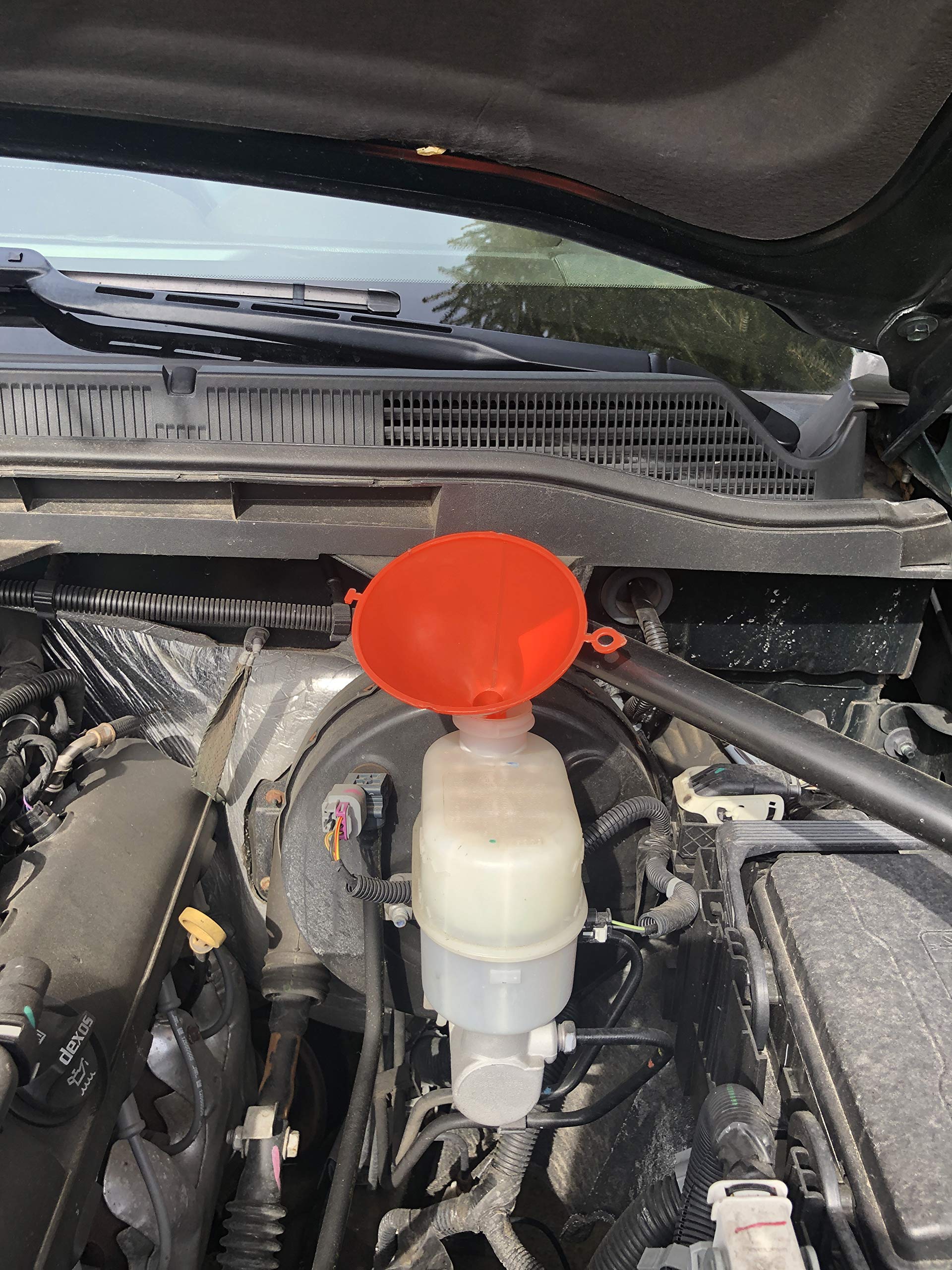 LubriMatic 75-060 8oz Red Plastic Funnel - Economy Oil Filling Funnel for Automotive Fluids, Motor Oil, Antifreeze & DIY Projects - Perfect for Garage, Workshop & Home Use