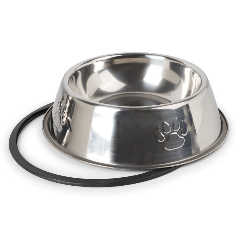 Premium Stainless Steel Non-Slip Pet Bowl - Thickened Rust-Proof Dog & Cat Food Water Dish - Easy to Clean for Indoor/Outdoor Use - Perfect for Feeding, Travel & Camping