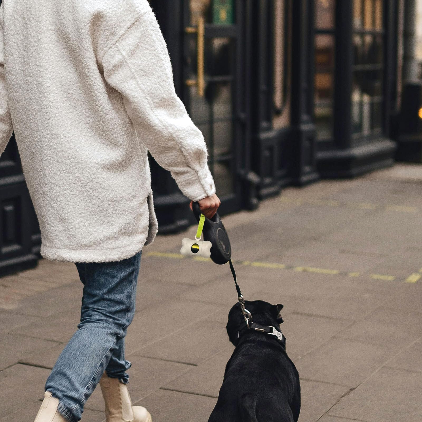 **Eco-Friendly Dog Poop Bags Holder for Leash | Portable Dog Waste Dispenser with Leak-Proof Bags | Hands-Free for Walking, Hiking & Outdoor Adventures**