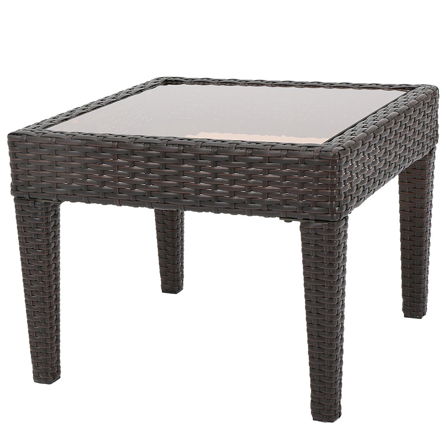 Christopher Knight Home Antibes PE Accent Table - Multibrown Finish, Small Side Table for Living Room, Bedroom, or Office Decor