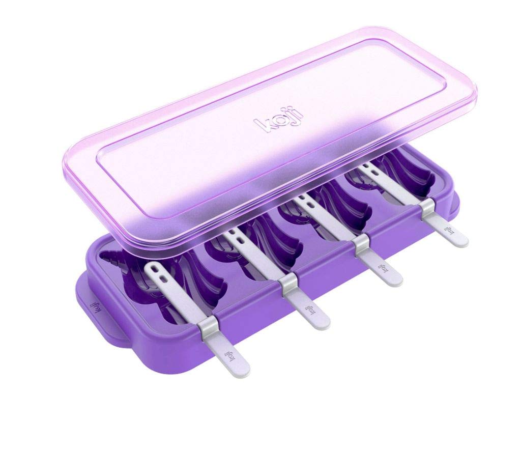 Koji Unicorn Pop Molds - Set of 4 Silicone Ice Pop Makers for Kids | DIY Frozen Treats, Popsicles & Candy Molds | Perfect for Birthday Parties, Summer Snacks & Family Fun