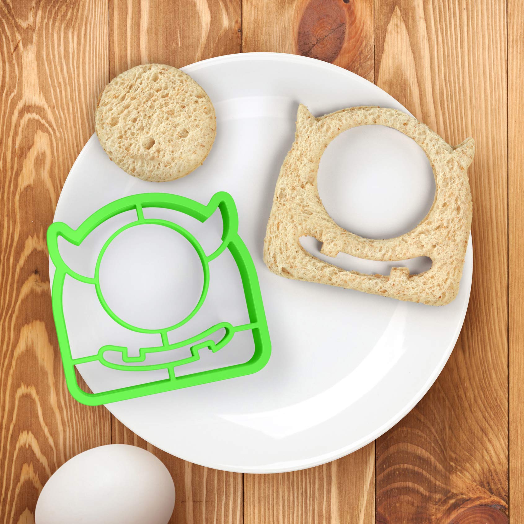 Genuine Fred EGG MONSTER Bread Cutter - Fun Kitchen Tool for Slicing Bread, Sandwiches & Pastries - Perfect for Breakfast, Kids Lunch Box & Party Snacks