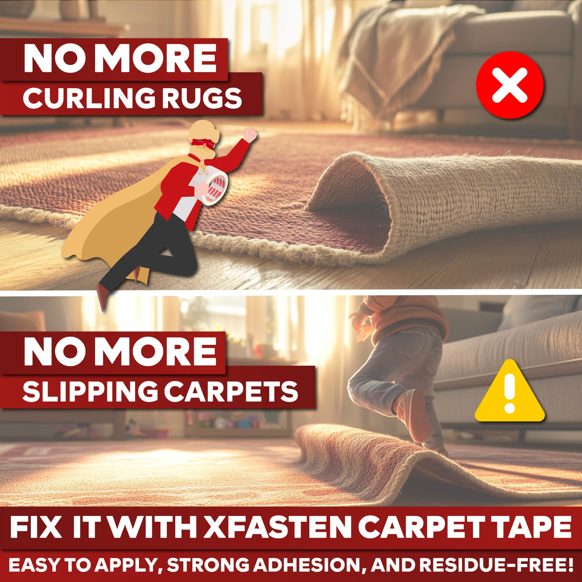 XFasten Double Sided Carpet Tape 2