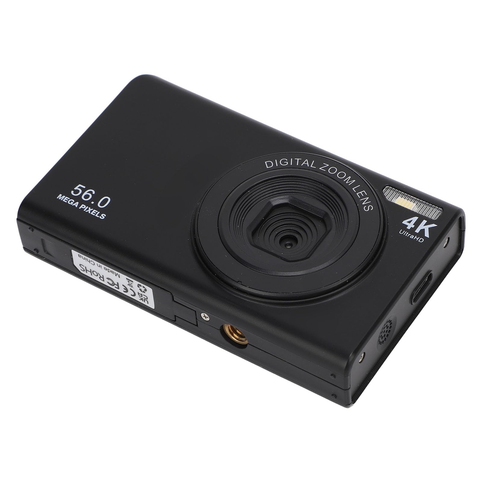 4K 56MP Digital Camera with 16x Zoom | Vlogging Camera for YouTube | Compact Travel Camera with Fill Light | Perfect for Beginners, Teens & Adults (Black) | Great for Travel Vlogging, Family Events & Outdoor Adventures