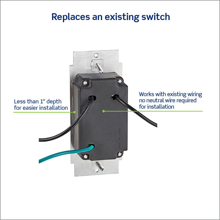 SureSlide Dimper Switch - Compatible with Dimmable LED, Halogen & Incandescent Bulbs (Model 6672 1L) - Perfect for Bedroom, Living Room & Office Lighting Control