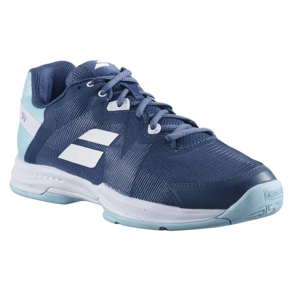 Babolat SFX 3 AC Women's Tennis Shoes - Lightweight & Supportive Court Shoes for Women in Blue | Perfect for Competitive Play & Training Sessions