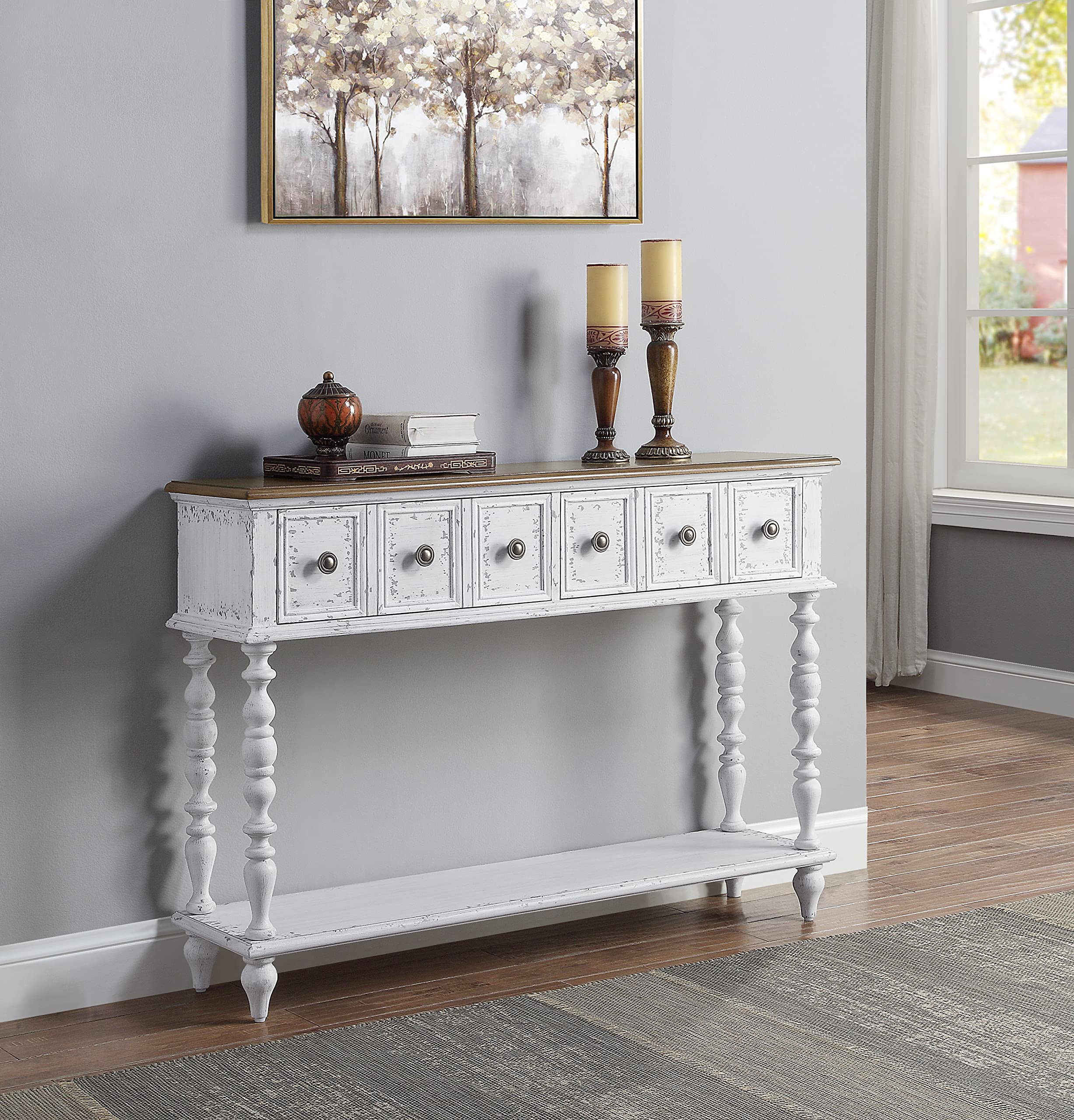 Antique 2-Drawer Console Table for Entryway - 48