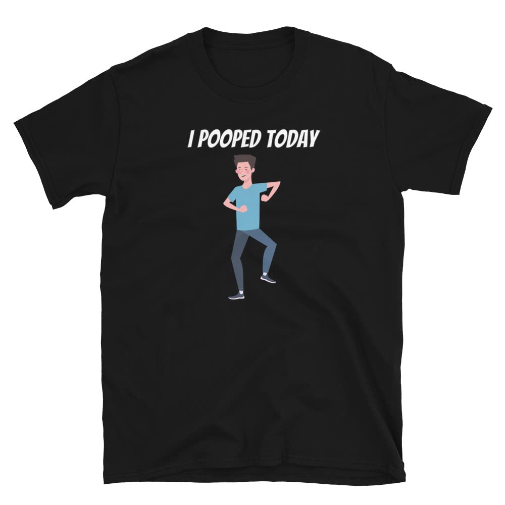 I Pooped Today Funny T-Shirt for Men | Novelty Poop Graphic Tee | Perfect for Gag Gifts, Prank Outfits & Casual Wear