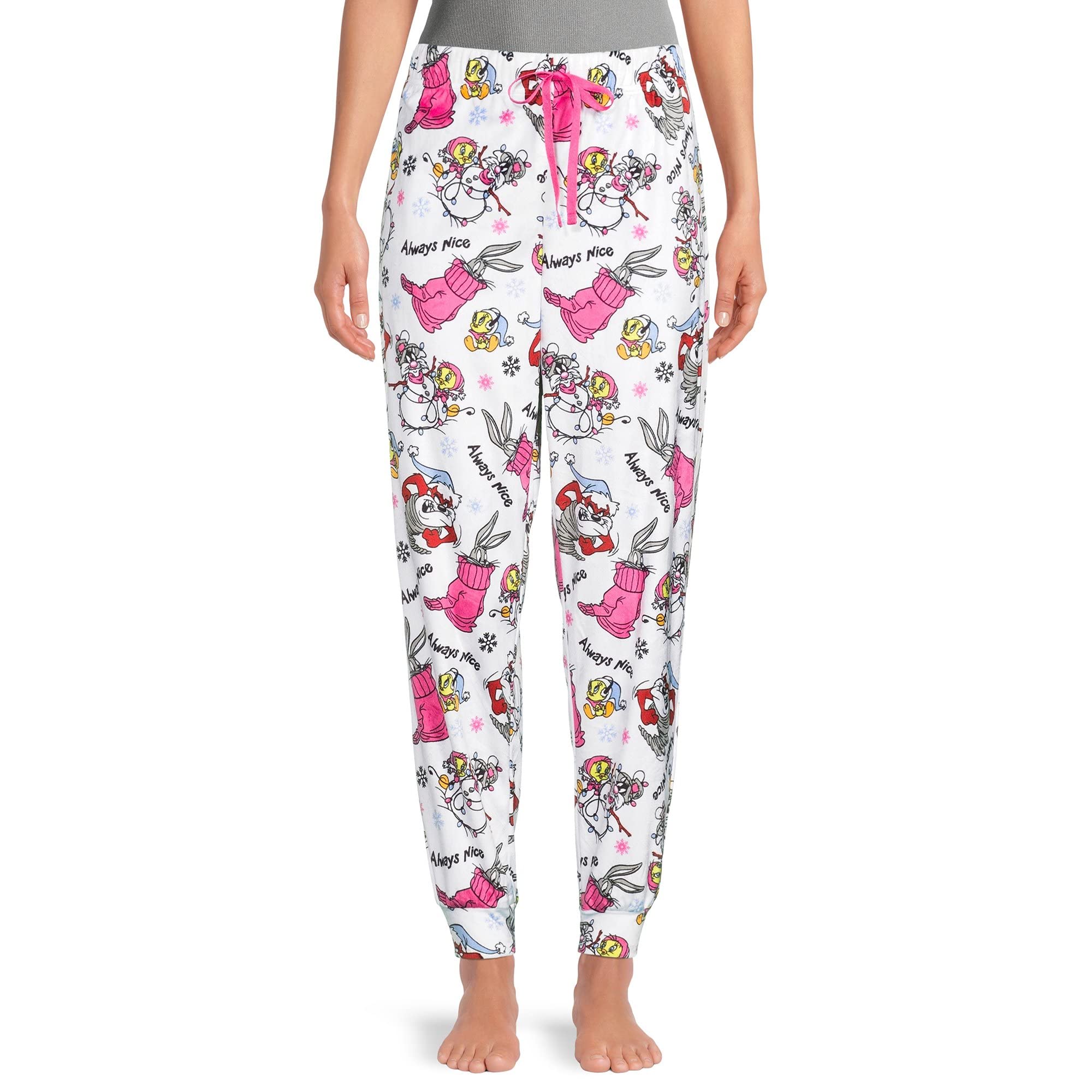 Looney Tunes Women's Sleep Jogger Pants - Soft Cotton Lounge Pants for Women, Cartoon Character Pajama Bottoms - Perfect for Sleeping, Lounging & Relaxing at Home