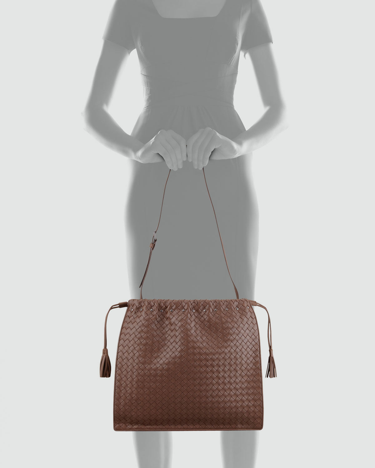 Bottega Veneta Brick Red Intrecciato Leather Drawstring Bag - Luxury Crossbody Purse for Women, Fashionable Shoulder Bag for Daily Use, Work & Travel Accessories