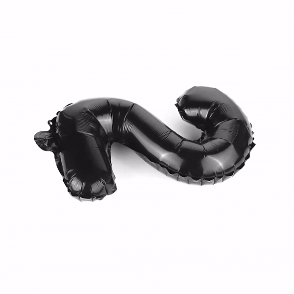 Balloonify Black Mylar Number 2 Balloon - 16 Inch Large Foil Balloon for Birthday Parties, Baby Showers & Anniversary Celebrations (1 Count Box)