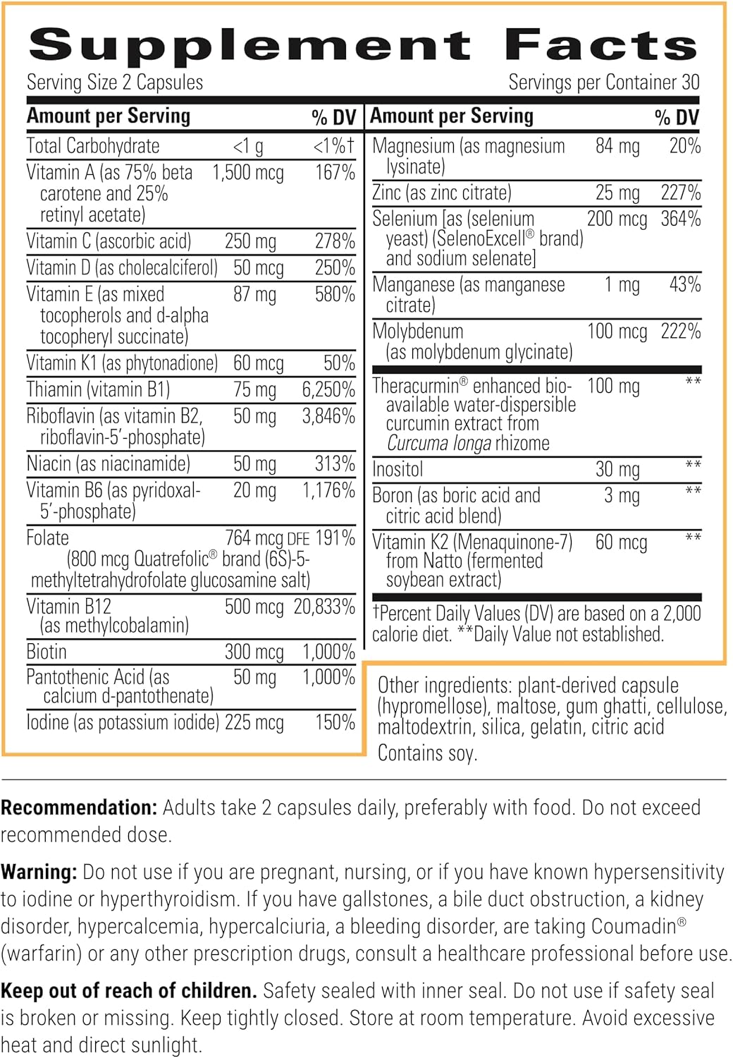 Integrative Therapeutics Clinical Nutrients HP - Premium Multivitamin Supplement for Immune Support & Energy Boost - Ideal for Daily Wellness & Active Lifestyle