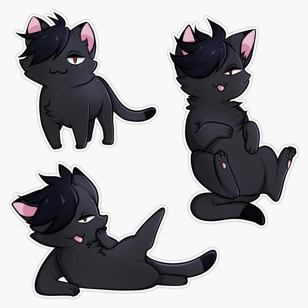 Leyland Designs Kuroo Cat Vinyl Stickers - Durable 5