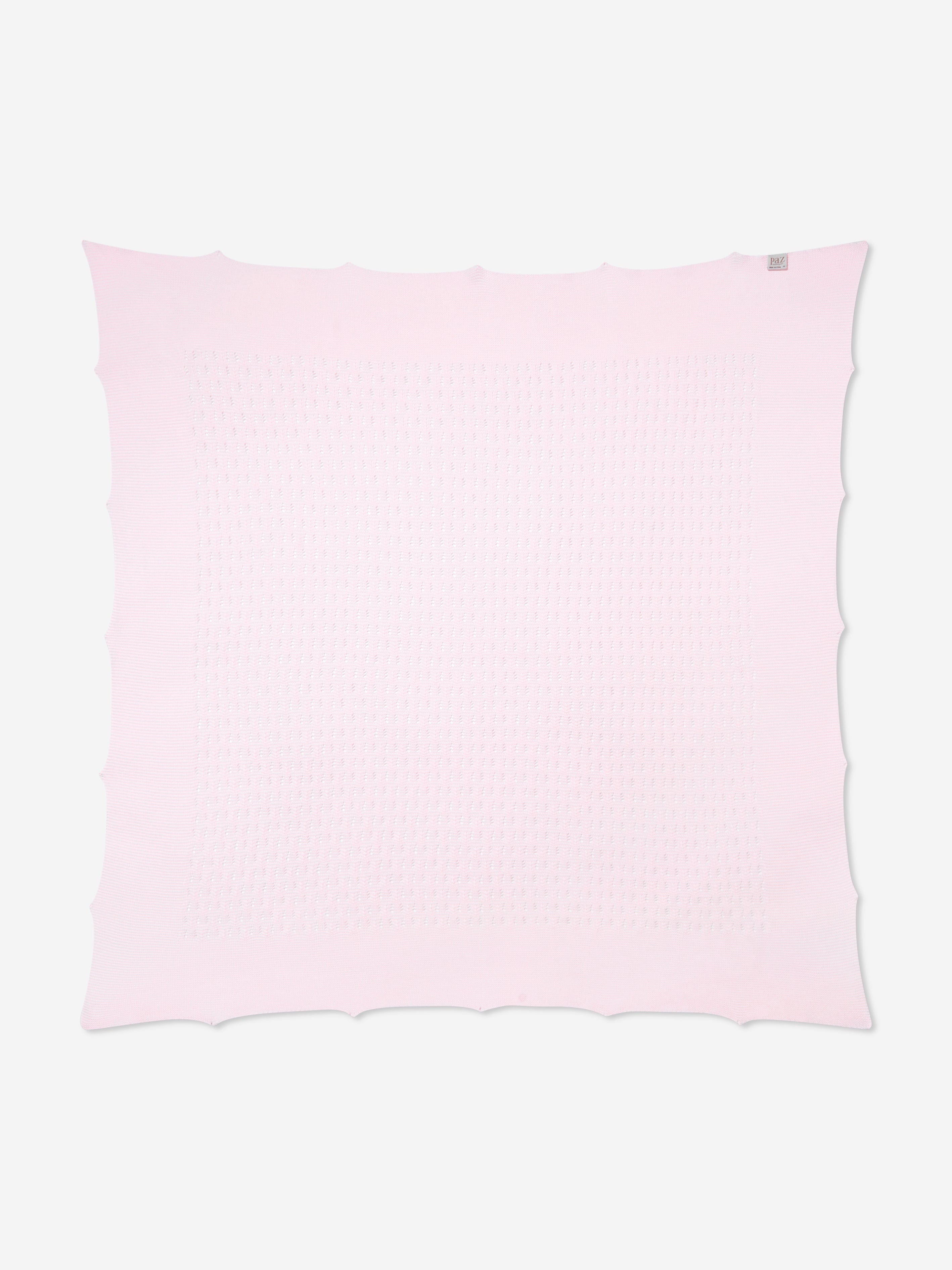 Soft Pink Baby Girls Cotton Knit Blanket - 106cm (42