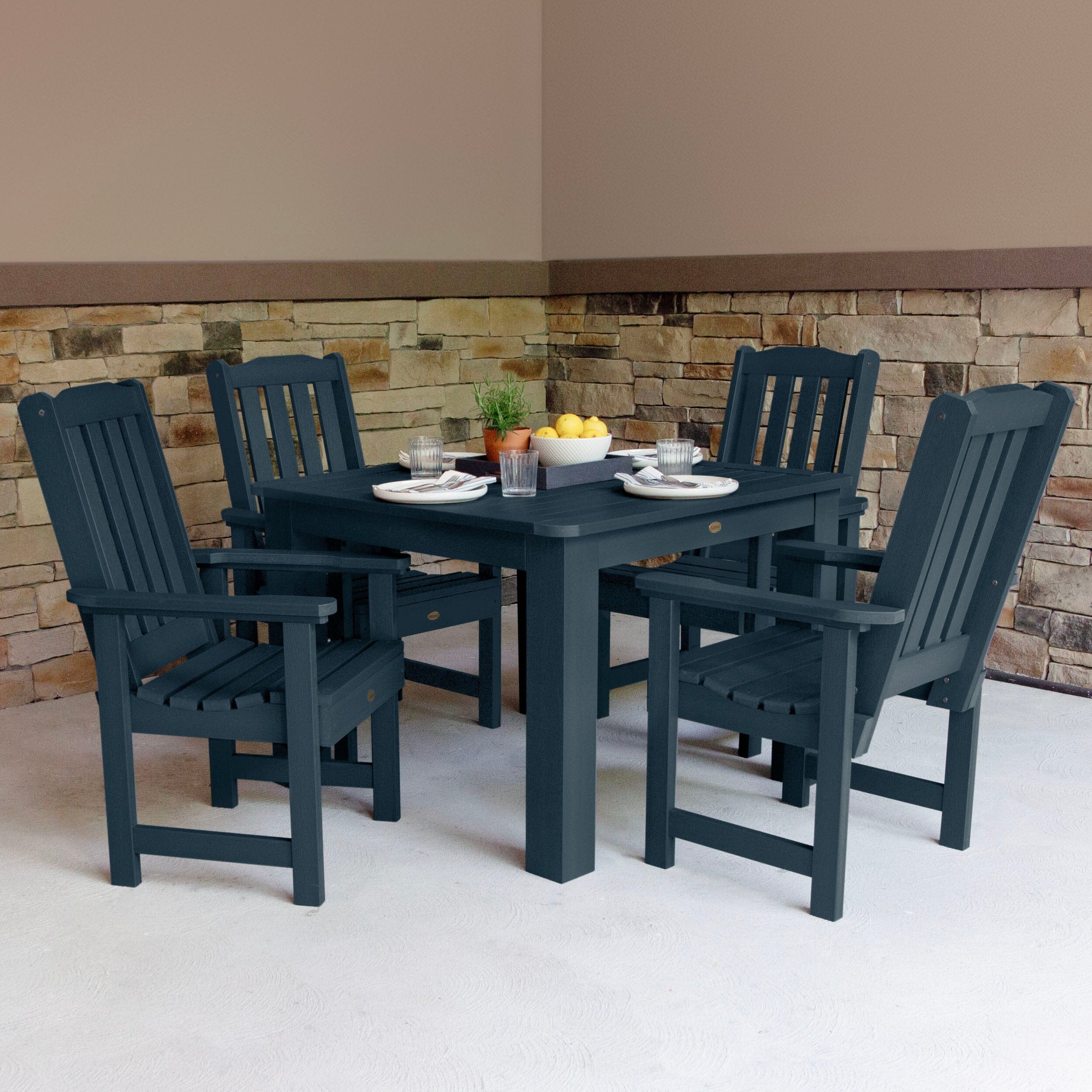 Lehigh 5-Piece Square Dining Set 42x42 Inches - Perfect for Small Spaces, Patios & Outdoor Dining | Durable & Stylish Dining Table with Chairs