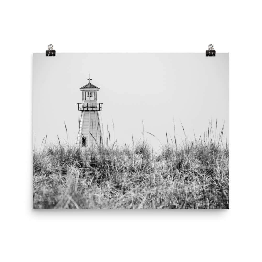 16x20 Inch Buffalo Michigan Lighthouse Poster - Unframed Black & White Wall Art Print on Premium Photo Paper | Coastal Home Decor, Housewarming Gift for Women & Men | Perfect for Living Room, Bedroom & Office Decor