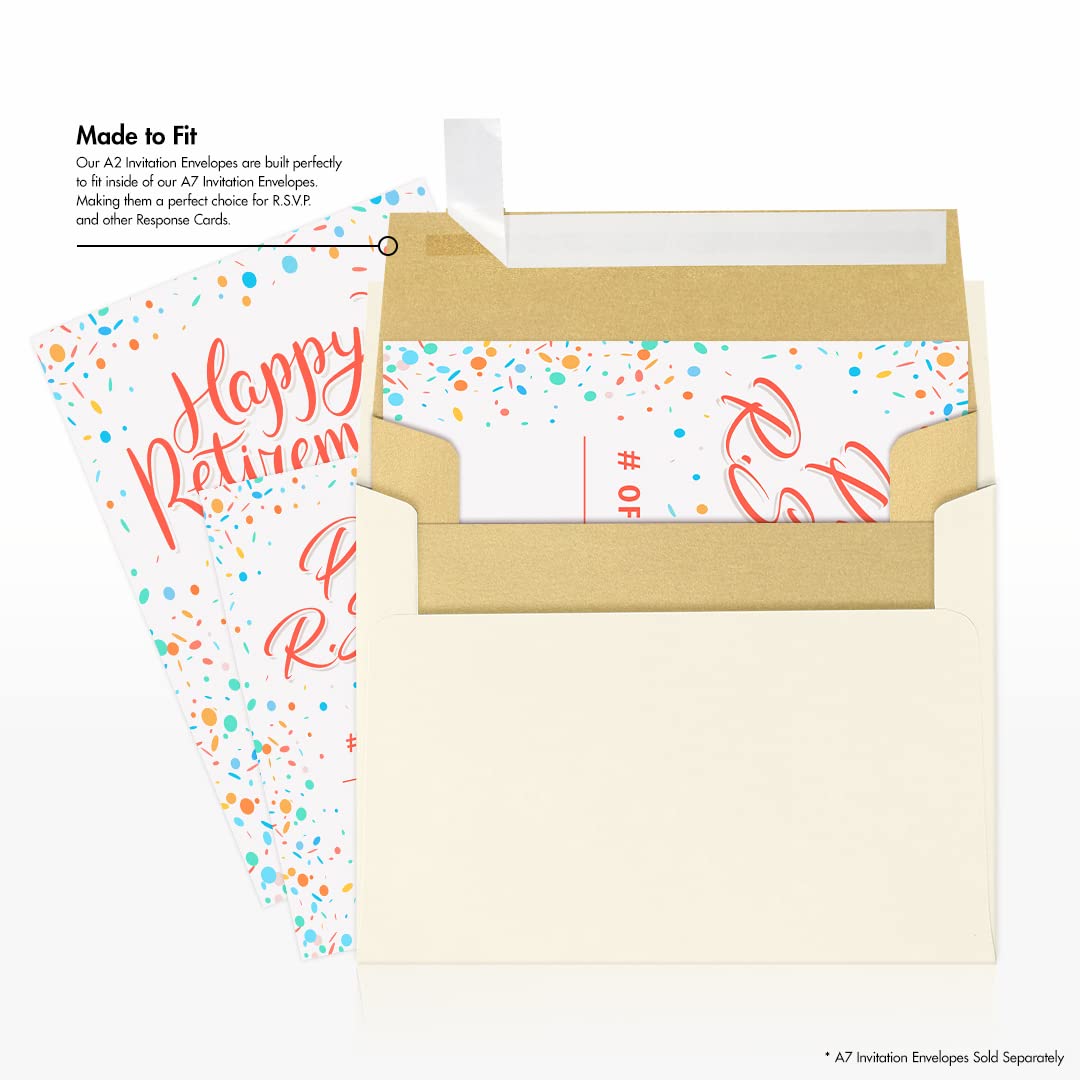 A2 Peel & Press Invitation Envelopes - Blonde Metallic (4 3/8