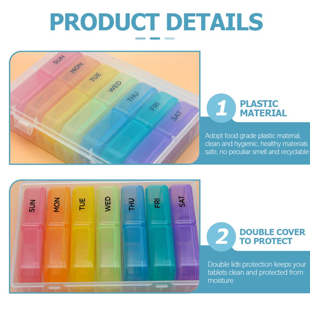Portable Mini Pill Organizer Case - Small Medicine Storage Container for Travel, Purse & Daily Use - Compact Outdoor & Indoor Medication Holder