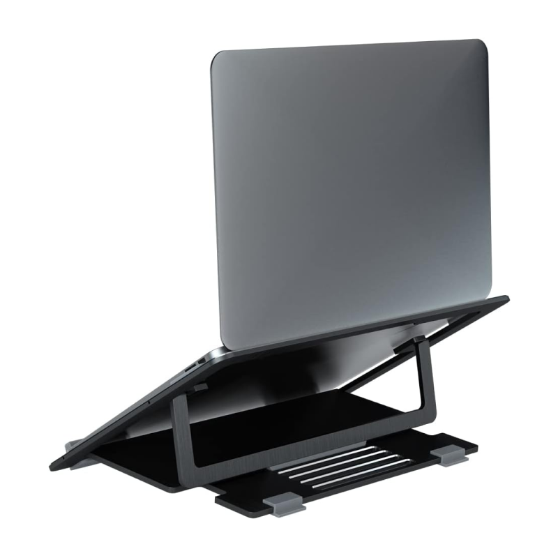 Cooler Master MNX SSEK NNNNN R1 CM Ergostand Air Slim Laptop Stand - Adjustable Height & Ventilation, Portable Notebook Cooling Stand for MacBook, Dell, HP (Black) - Perfect for Office, Home & Travel Use