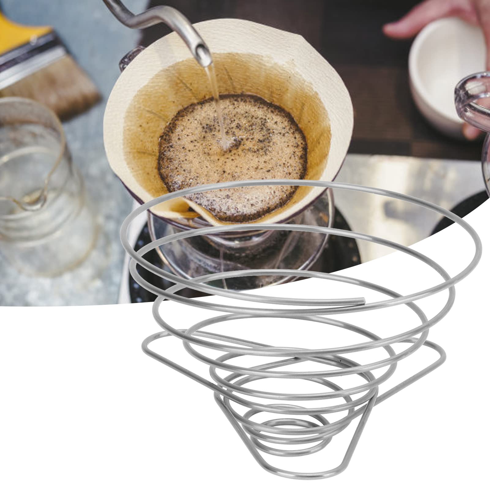 Stainless Steel Folding Coffee Filter Cup Holder - Portable Drip Rack Stand for Pour Over Coffee | Perfect for Office, Home, Camping & Travel Use